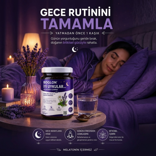 Boglon — Gece Macunu™ ile "Gece uyur, sabah yaşarsın."